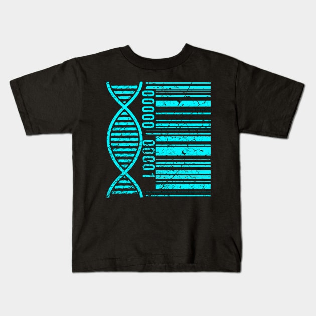 DNA Barcode Kids T-Shirt by Mila46